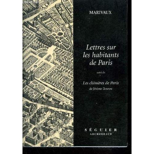 Lettres Sur Les Habitants De Paris   de Marivaux Pierre de  Format Beau livre 