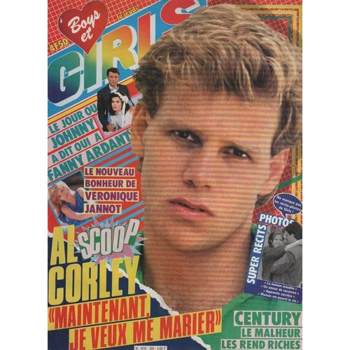 Boys Et Girls N 305 : 10-1985 Al Corley/Pierre Bachelet/Vartan/Mas/Mimie Mathy/Mink De Ville/Johnny Hallyday/F Ardant/J J Lafon/Michael J Fox/Veronique Jannot/Pierre Cosso (1/4p)
