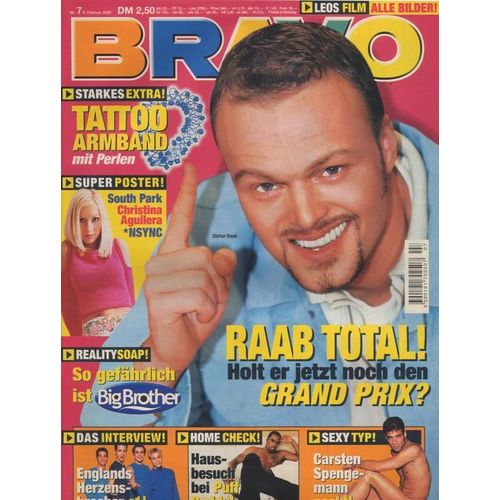 Bravo (Allemagne) / 09-02-2000  N 7 : Leonardo Di Caprio (3p) - Sarah Michelle Gellar (2p) - A1 (2p) - Mariah Carey (3/4p) Madonna (1/3p) Carsten Spengemann (2p) Christina Aguilera (2p Pos)