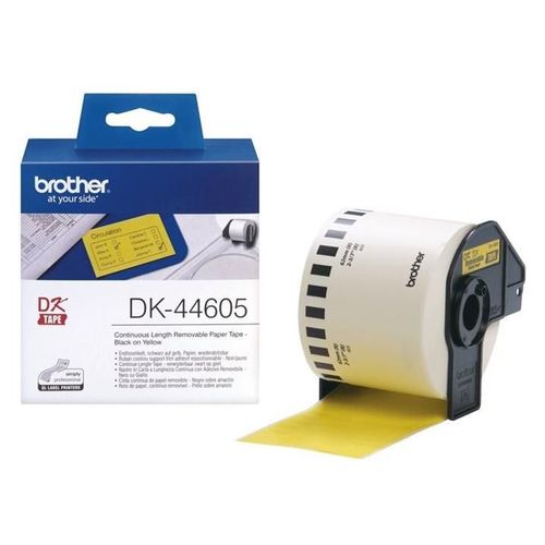 Brother Dk44605 - Adhsif Amovible - Jaune - Rouleau (6,2 Cm X 30,5 M) 1 Rouleau(X) tiquettes - Pour Brother Ql-1050, 1060, 500, 550, 560, 570, 580, 650, 700, 710, 720