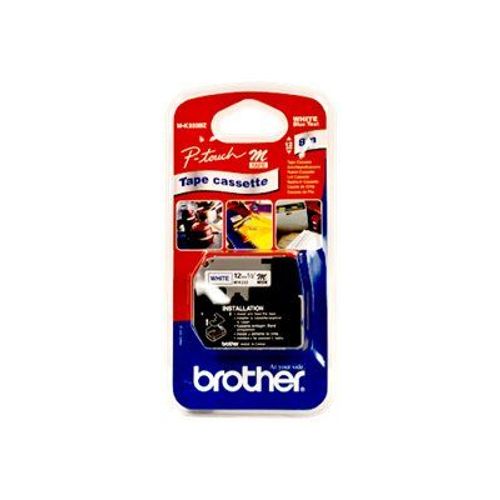 Brother Mk233 - Bande Non Plastifie - Bleu Sur Blanc - Rouleau (1,2 Cm X 8 M) 1 Rouleau(X) - Pour P-Touch Pt-100, Pt-110, Pt-65, Pt-70, Pt-80, Pt-85