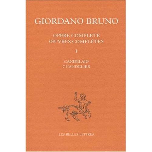 Chandelier - Edition Bilingue Franais-Italien   de giordano bruno  Format Broch 