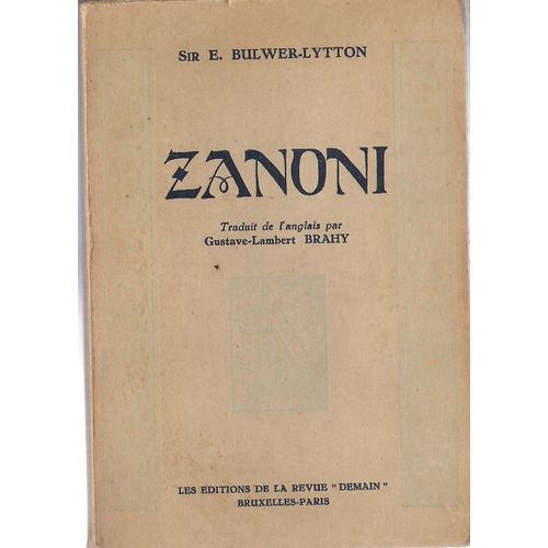 Zanoni   de edward bulwer-lytton 