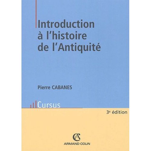 Introduction  L'histoire De L'antiquit    Format Broch 