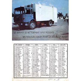Calendrier Eboueur 2023 Calendrier Des Éboueurs 1978 - Calendrier | Rakuten