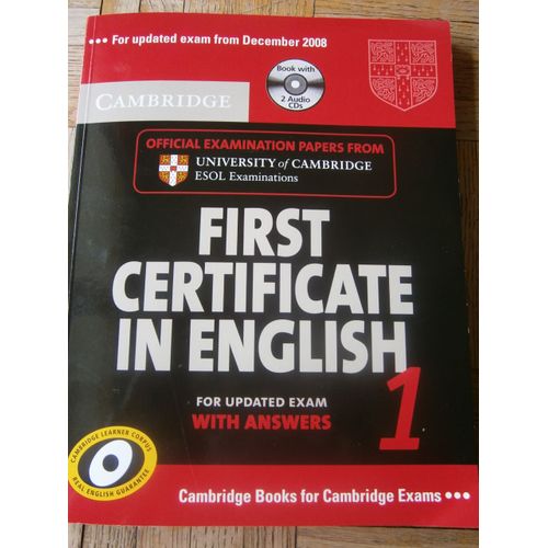 Cambridge First Certificate In English 1 Self-Study Pack - Updated Edition   de Cambridge University Press  Format Bote 
