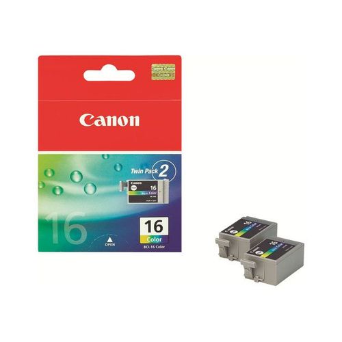 Canon Bci-16 - Pack De 2 - Jaune, Cyan, Magenta - Originale - Rservoir D'encre - Pour I90; Pixma Ip90, Ip90v, Mini220; Selphy Cp500, Ds700, Ds810