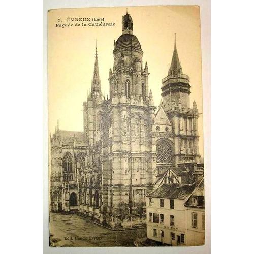 Carte Postale Ancienne Eure Evreux Facade De La Cathedrale