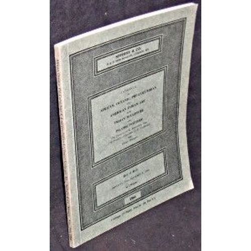 Catalogue Of African Oceanic Pre Columbian And American Art Also Indian Sculpture And Islamic Pottery, 28th November, 1966 de 