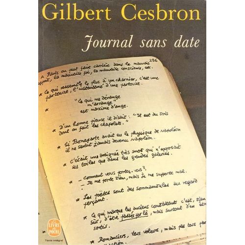 Journal Sans Date   de gilbert cesbron  Format Poche 