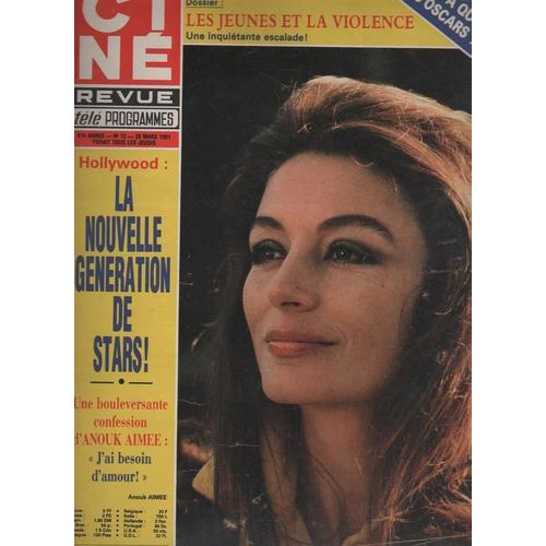 Cine Revue Tele Programme N 13 : 26-03-1981 Anouk Aime/Gerard Lanvin/Richard Gere/Sophie Marceau (1/4p)/Mady Mesple/Birkin/Dutronc/Rene Clair/Jeane Manson/Oscars 80/Jean Piat/Alice Dona