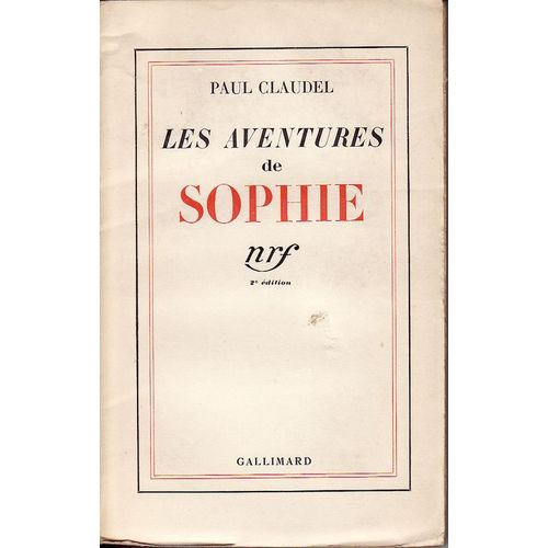 Les Aventures De Sophie   de paul claudel 