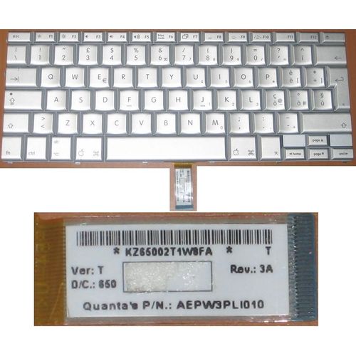 Clavier QWERTY ITALIEN pour APPLE F922 7183 MacBook Pro 15