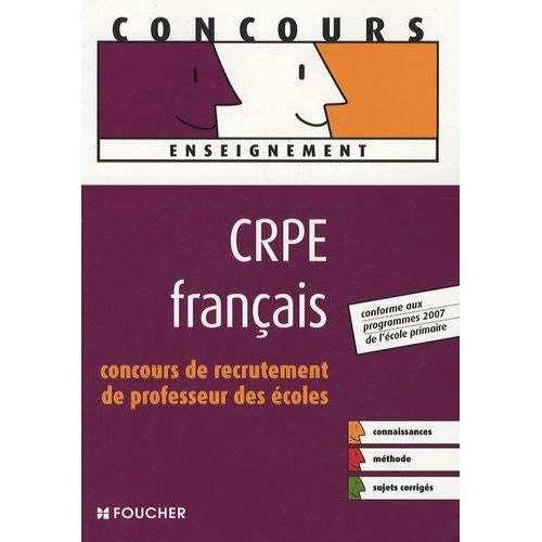 Crpe Franais - Concours De Recrutement De Professeur Des coles   de Clermont Philippe  Format Broch 