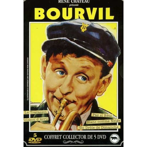 Coffret 5 Dvd Bourvil ( Le Tracassin + Poisson D'avril + Pas Si Bete + Blanc Comme Neige + Un Drole De Dimanche )