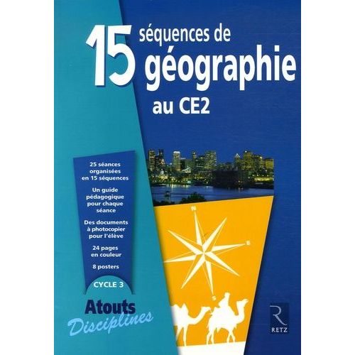 15 Squences De Gographie Au Ce2   de jacques arnaud  Format Broch 