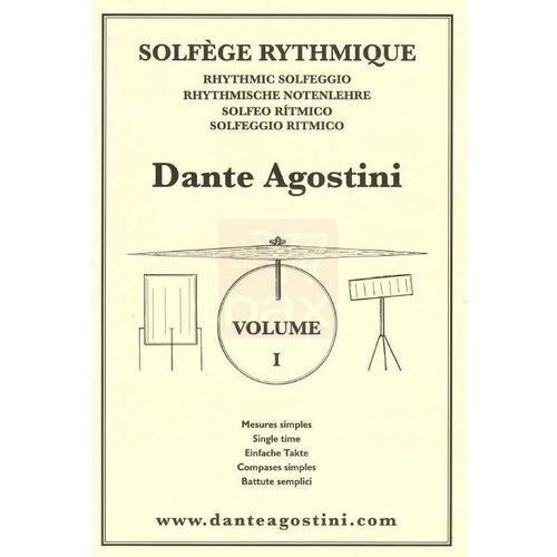 Solfge Rythmique - Cahier N 1   de Dante Agostini  Format Broch 