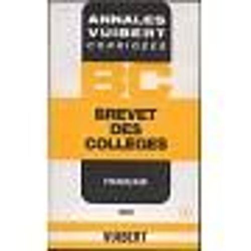 Annales Vuibert Corrigs Brevet Des Collges Mathmatiques 1981   de collectif  Format Poche 