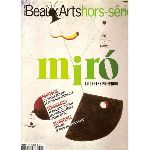 Beaux Arts Hors-Srie N 10 : Miro Au Centre Pompidou