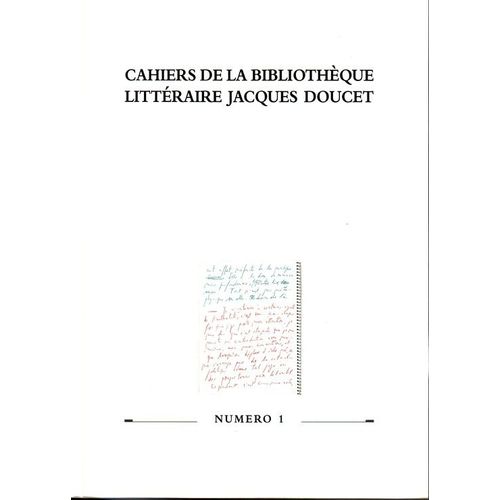 Cahiers De La Bibliotheque Litteraire Jacques Doucet   de Collectif null  Format Broch 