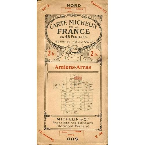 Carte Michelin De La France  - En 48 Feuilles - N3 Amiens - Arras   de Collectif