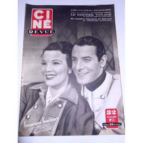 Cine Revue 1950  N 26 : Georges Guetary.Daniele Delorme.Bob Hope.Henri Vidal.Mr Grock.Jean Kent.Ronald Reangan.
