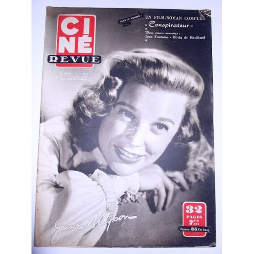 Cine Revue 1950 N 8 : June Allyson.Micheline Presle.Danny Kaye.Yve Montand.Ruth Roman.Clark Gable.
