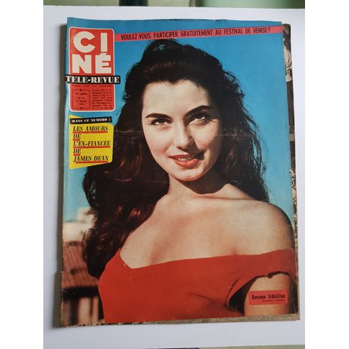 Cine Tele-Revue 1959  N 29 : Rossana  Schiaffino.Rita Hayworth Gary Cooper.Jean Gabin.Charles Aznavour.Edith Piaf.Mylene Demongeot.Michele Mercier.Doris Day.