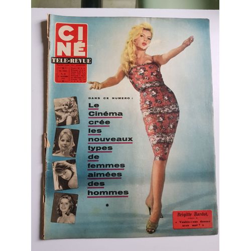 Cine Tele-Revue 1959 N 48 : Brigitte Bardot.Jacques Charrier.Laurence Olivier.Chales Aznavour.Eddie Contantine.Pascale Petit.Robert Stack.