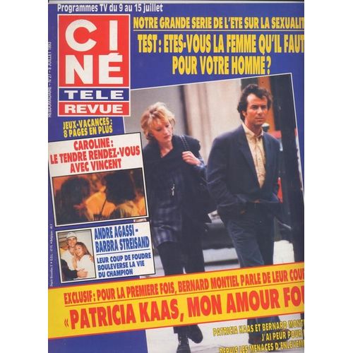 Cin Tl Revue (Edition Belge) / 07-07-1993 N 27 : Patricia Kaas (3p) - Andr Agassi (2p) - Julia Roberts (1p) - Jean Michel Jarre (1p) - Bruce Lee (2p)