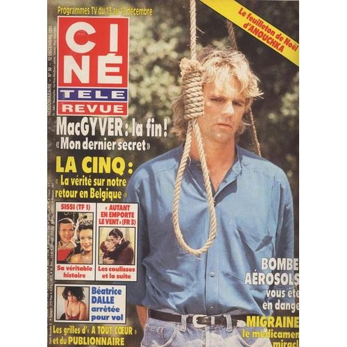 Ciné télé revue (edition belge) / 12121991 N° 50 beatrice dalle (1p + poster) mac gyver