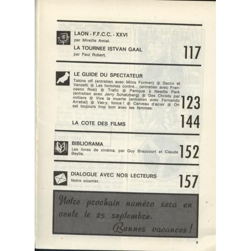 Cinma 71 N 158, Cannes 71, Entretien Avec Gene Kelly, Rencontre Avec Dalton Trumbo Et Les Films Du Mois, (Liste Au Verso)