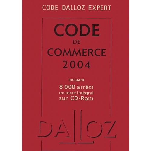 Code De Commerce (1 Cd-Rom)    Format Etui 