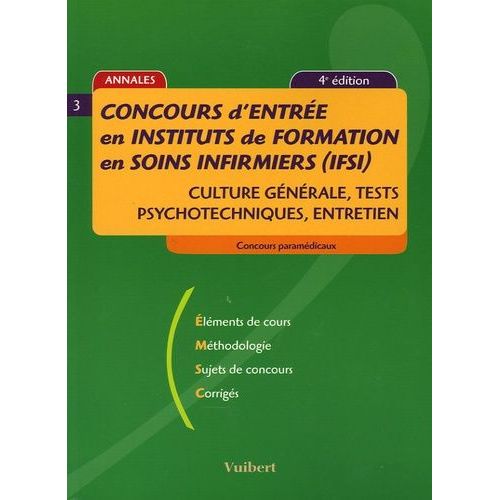 Concours D'entre En Instituts De Formation En Soins Inirmiers (Ifsi)   de Croixmarie Bruno  Format Broch 