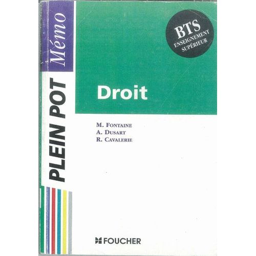 Plein Pot Memo Droit   de Fontaine Alain-Bernard  Format Broch 