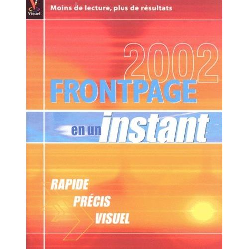 Frontpage 2002   de Maran Ruth  Format Broch 