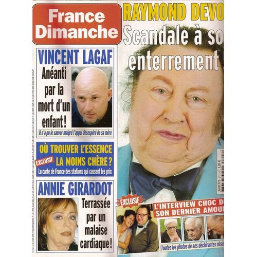 France Dimanche  N 3121 : Raymond Devos, Annie Girardot, Enrico Macias, Daniel Ducruet, Ingrid Chauvin, Olivier Lejeune, Michou (Interview), Isabelle Adjani, Tex, Chantal Goya
