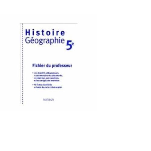 Histoire Gographie 5e Programme 1997 - Fichier Du Professeur   de Champigny Danielle  Format Broch 