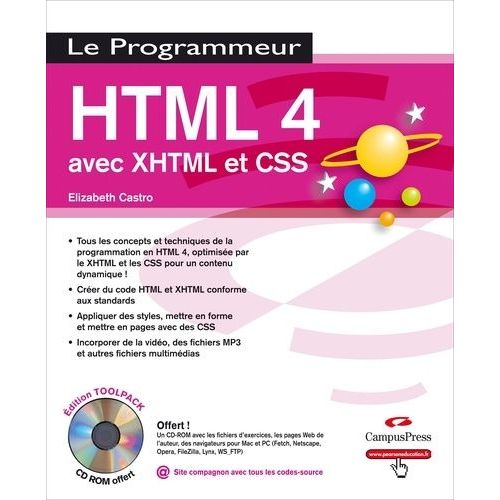 Html 4 Avec Xhtml Et Css (1 Cd-Rom)    Format Broch 