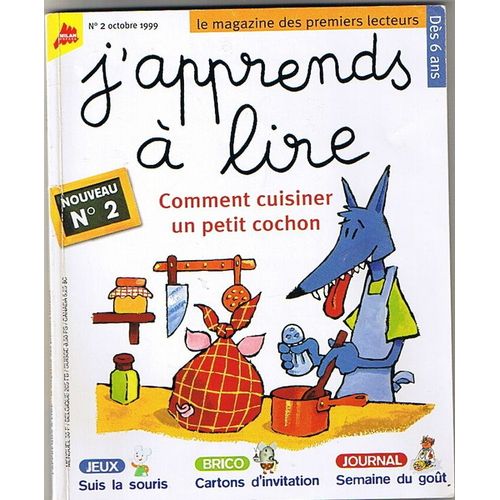J'apprends A Lire N2  Octobre 1999  N 2 : Comment Cuisiner Un Petit Cochon