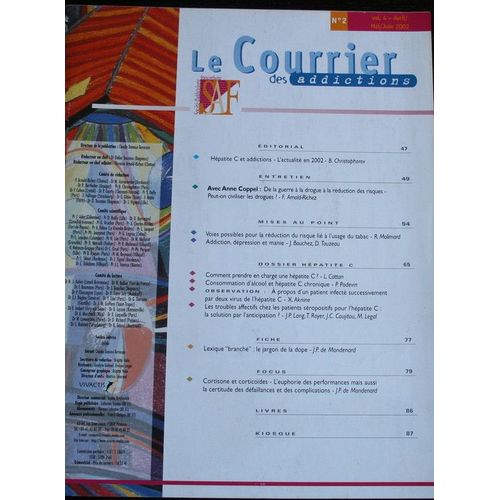 Le Courrier Des Addictions  N 2 : Hpatite C Et Addictions - Anne Coppel