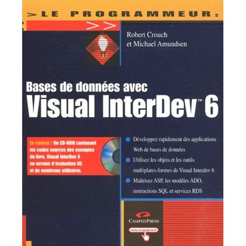 Bases De Donnes Avec Visual Interdev 6. Avec Cd-Rom   de Amundsen Michael  Format Broch 