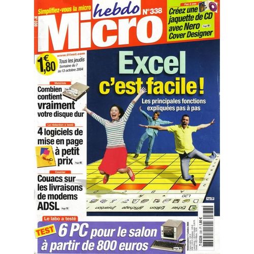 Micro Hebdo N 338 : Excel C'est Facile