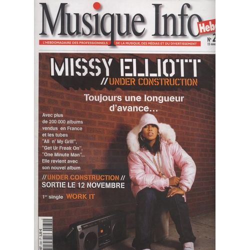 Musique Info Hebdo / 15-11-2002  N 234 : Mariah Carey (1p Pub) - Phil Collins (1/2p)