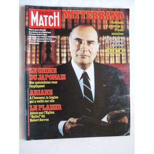 Paris Match  N 1675 : Mitterrand. Le Crime Du Japonais. Ariane