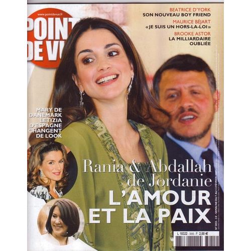 Point De Vue  N 3055 : Rania & Abdallah, L'amour Et La Paix