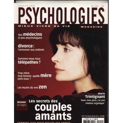 Psychologies Magazine N 205 : Les Secrets Des Couples Amants
