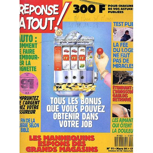 Rponse  Tout ! N 11, Tous Les Bonus Que Vous Pouvez Obtenir Dans Votre Job