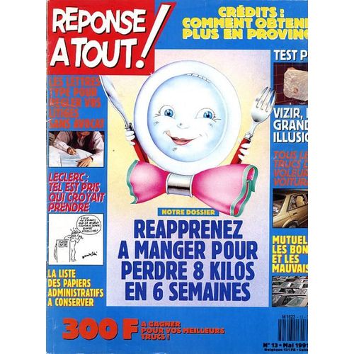 Rponse  Tout ! N 13 : Rapprenez  Manger Pour Perdre 8 Kilos En 6 Semaines