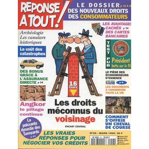 Reponse A Tout  N 56 : Les Droits Mconnus Du Voisinage. Les Varies Rponses Pour Ngocier Vos Crdits